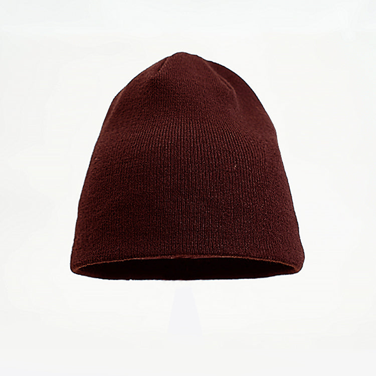 Beanie - No Turn Up/Cuff add your own logo in maroon
