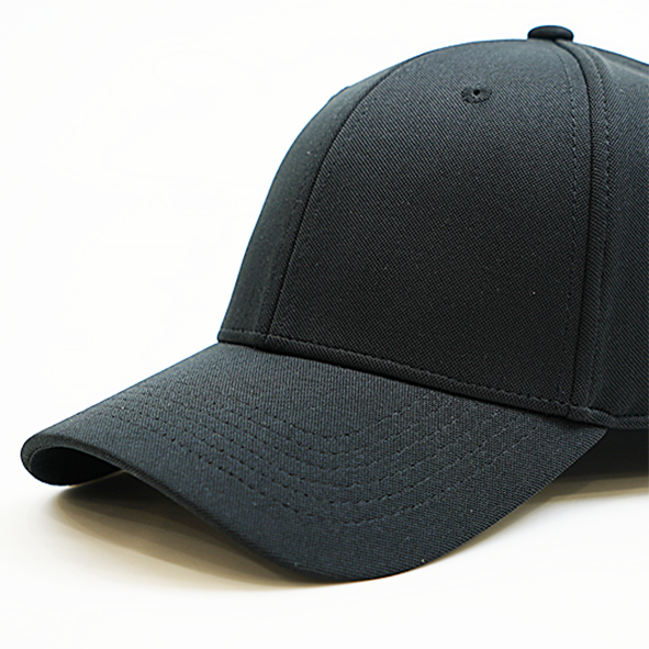 black curved peak cap