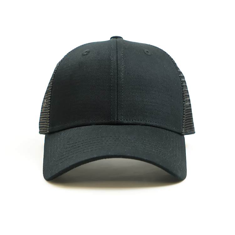 Trucker Cap with Mesh back - design your own and add your own logo in black