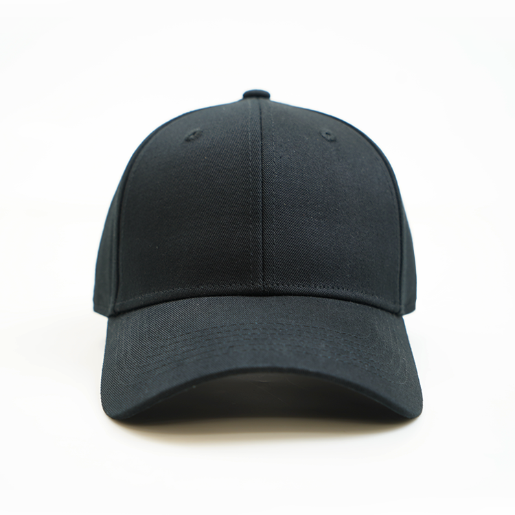 Baseball Cap - Structured Shape in black front view