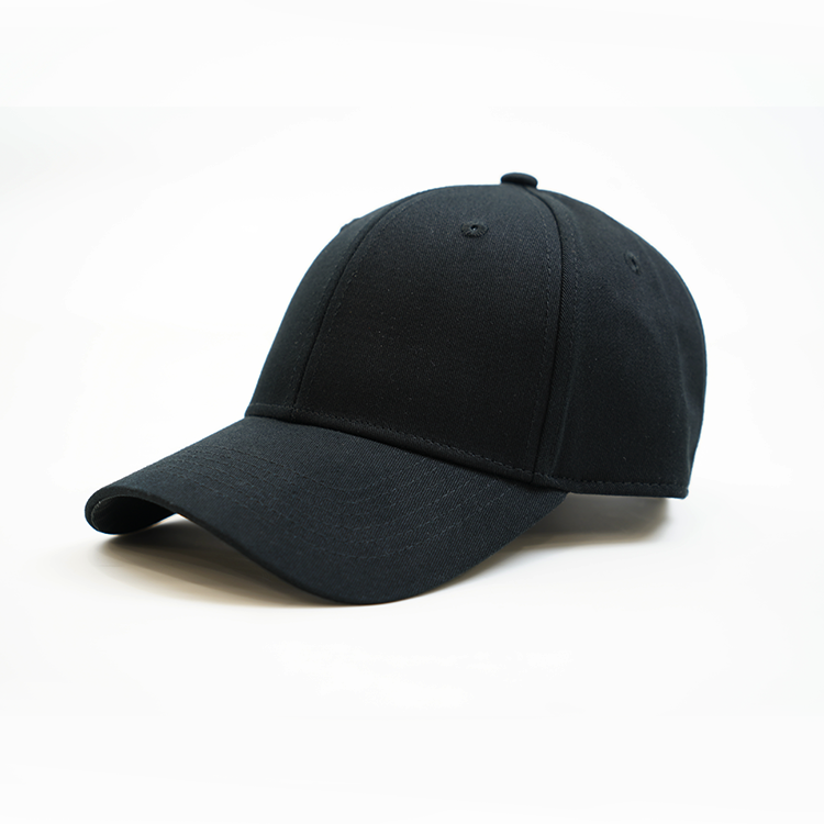 Baseball Cap - Structured Shape in black side view