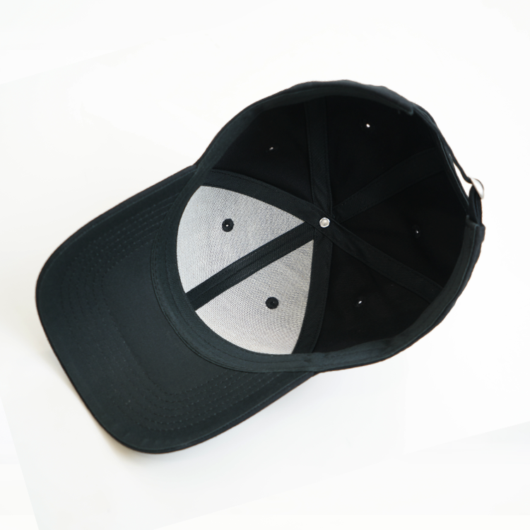 Baseball Cap - Structured Shape in black inside view
