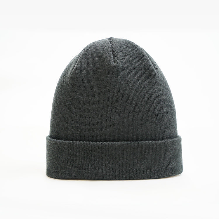 Beanie - With Turn Up/Cuff add your own logo - in charcoal