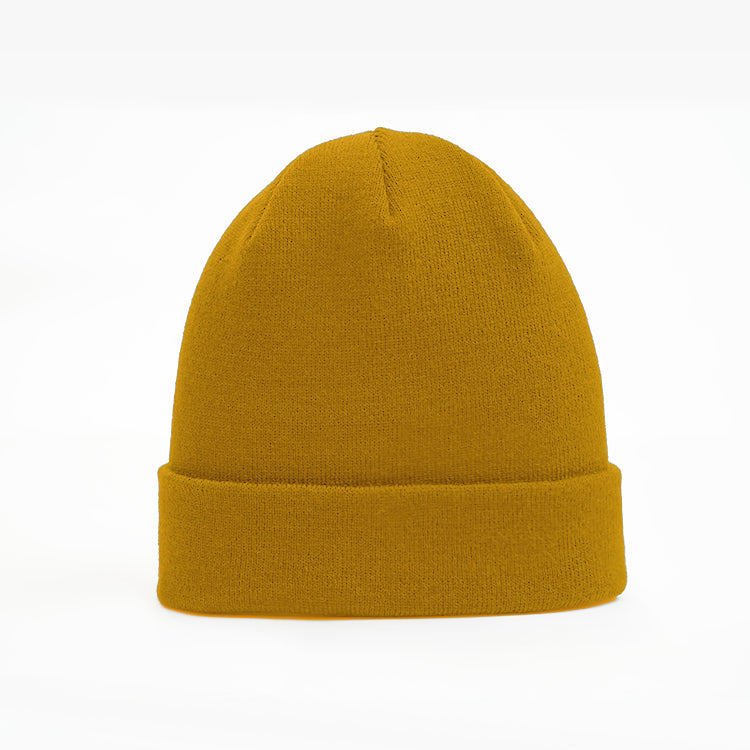 Beanie - With Turn Up/Cuff add your own logo - in gold