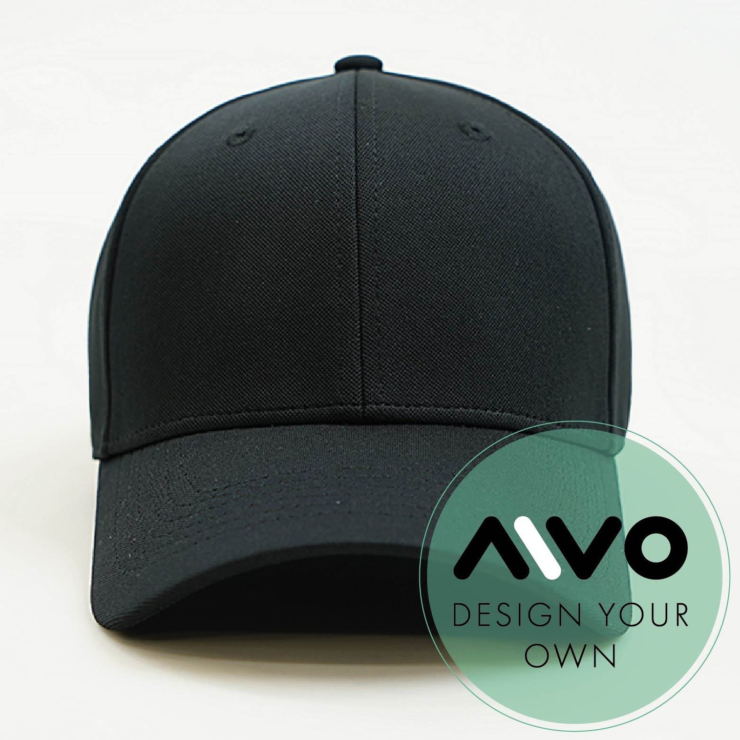Performance Cap design your own and add your own logo - in black