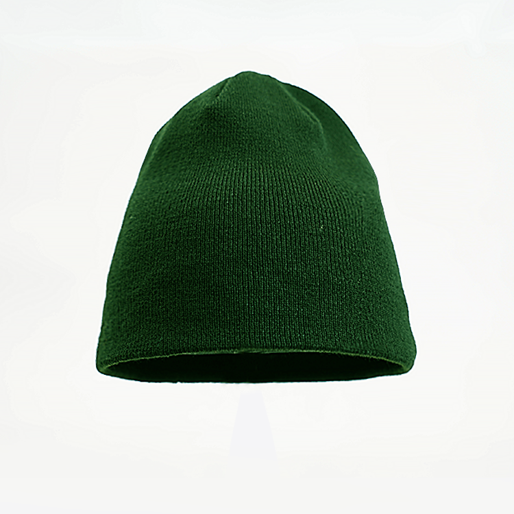 Beanie - No Turn Up/Cuff add your own logo in green
