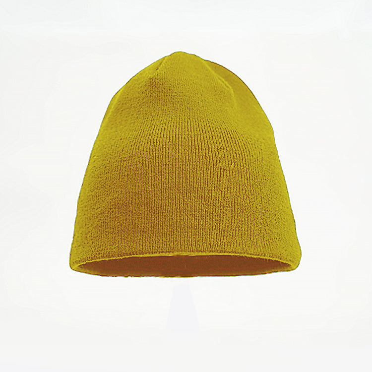Beanie - No Turn Up/Cuff add your own logo in gold