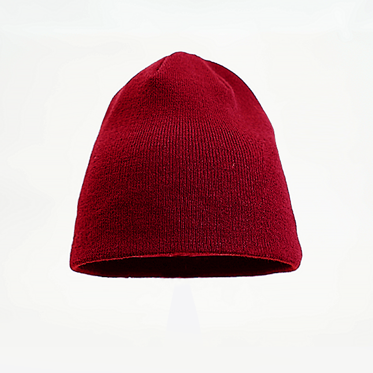 Beanie - No Turn Up/Cuff add your own logo in red