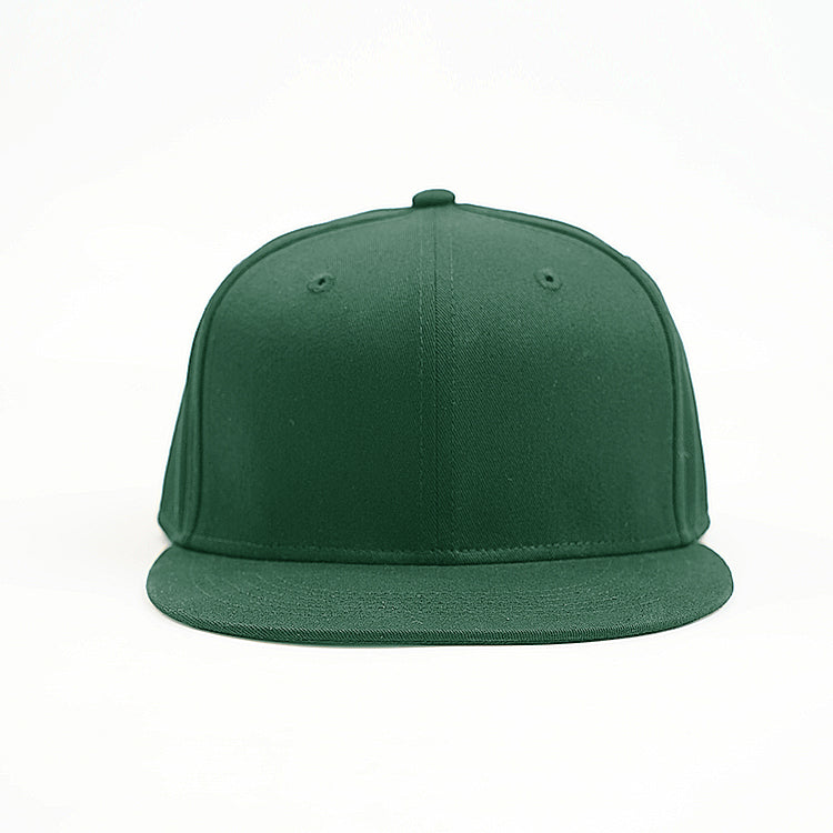Flat peak Snapback - deign your own and add your own logo in green