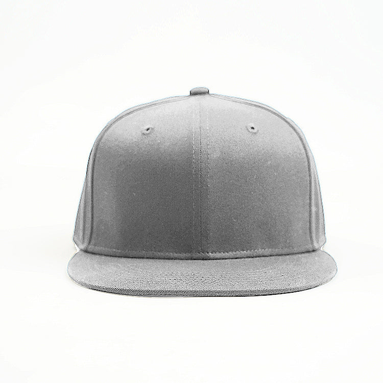Flat peak Snapback - deign your own and add your own logo in light grey