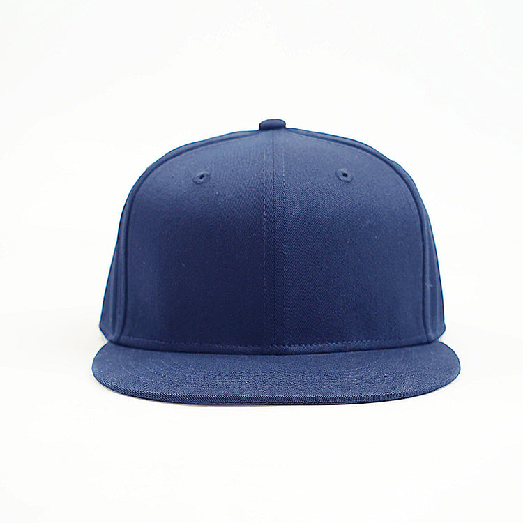 Flat peak Snapback - deign your own and add your own logo in blue