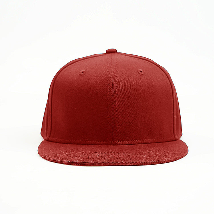 Flat peak Snapback - deign your own and add your own logo in red