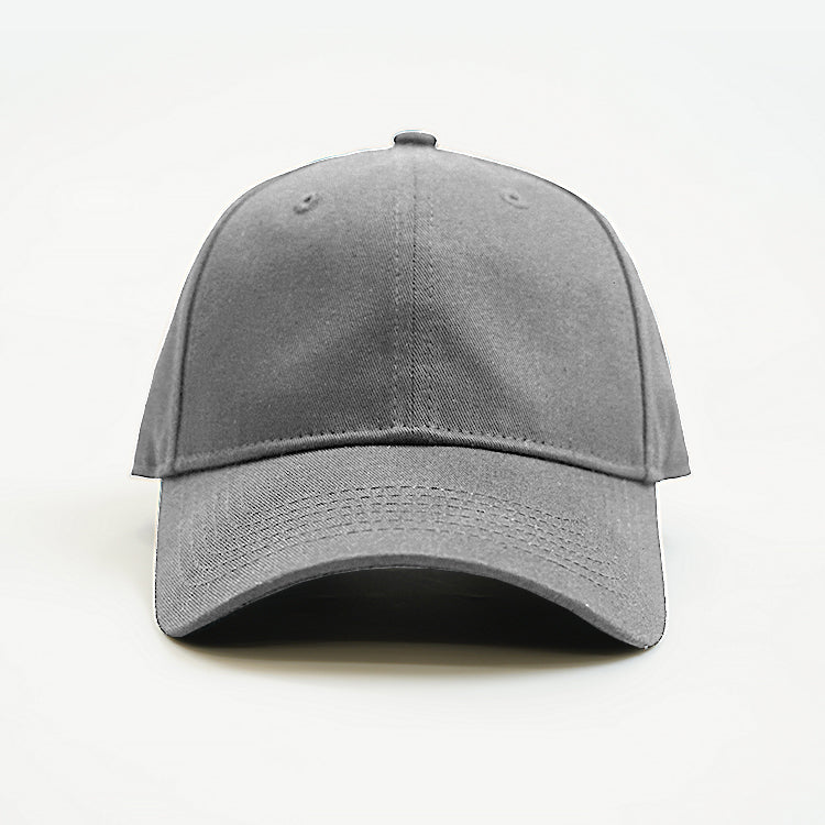 Baseball Cap - Unstructured Shape design your own and add your own logo - light grey